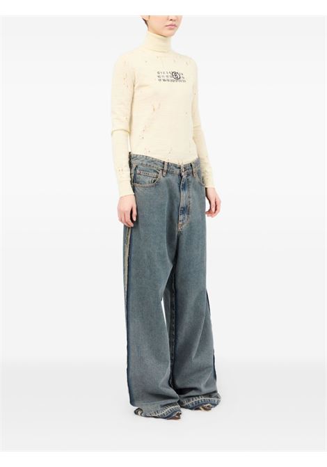wide leg jeans woman blu MM6 MAISON MARGIELA | S52LA0265 S30844963